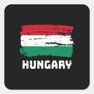 Hungary Flag Square Sticker