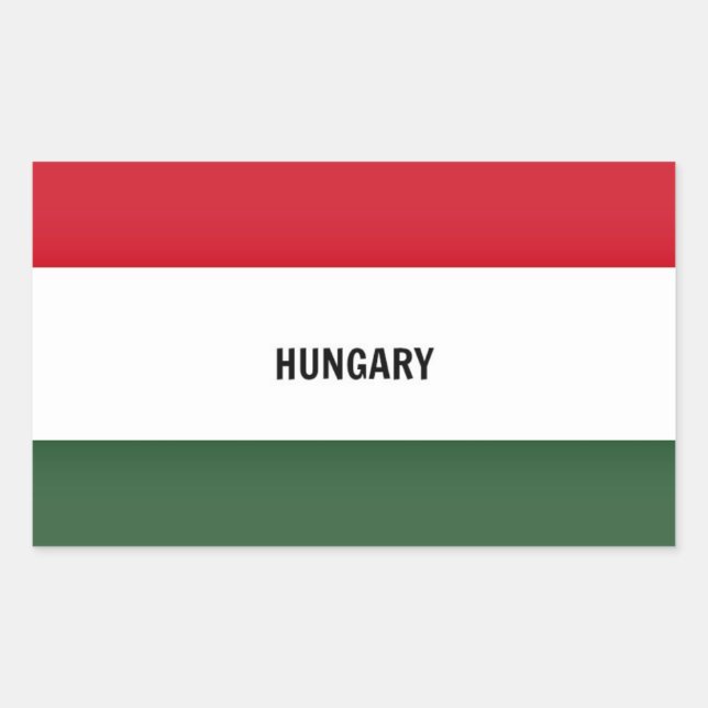 Hungary Flag  Sticker (Front)