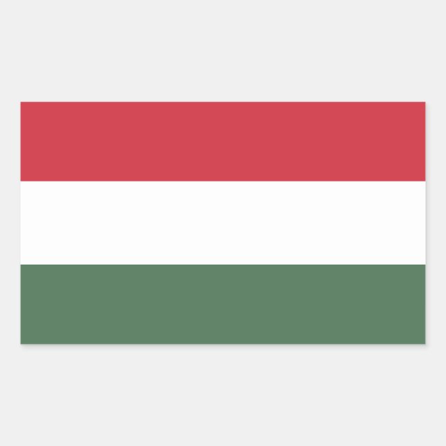 Hungary Flag Sticker (Front)