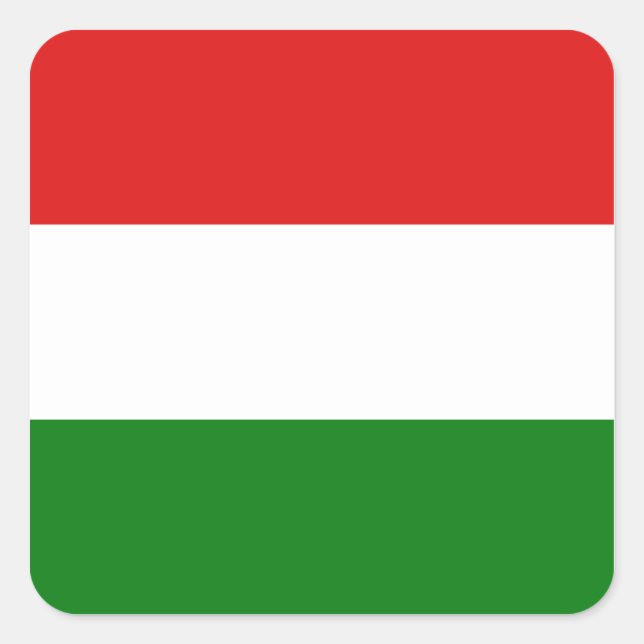 Hungary Flag Sticker (Front)