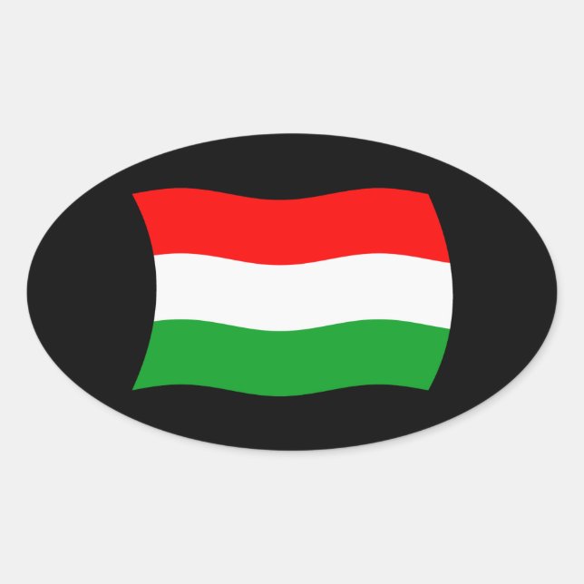 Hungary Flag Sticker (Front)