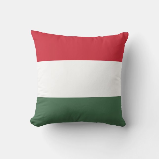 Hungary Flag Throw Pillow (Front)