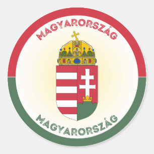 Hungary Heritage Emblem Classic Round Sticker