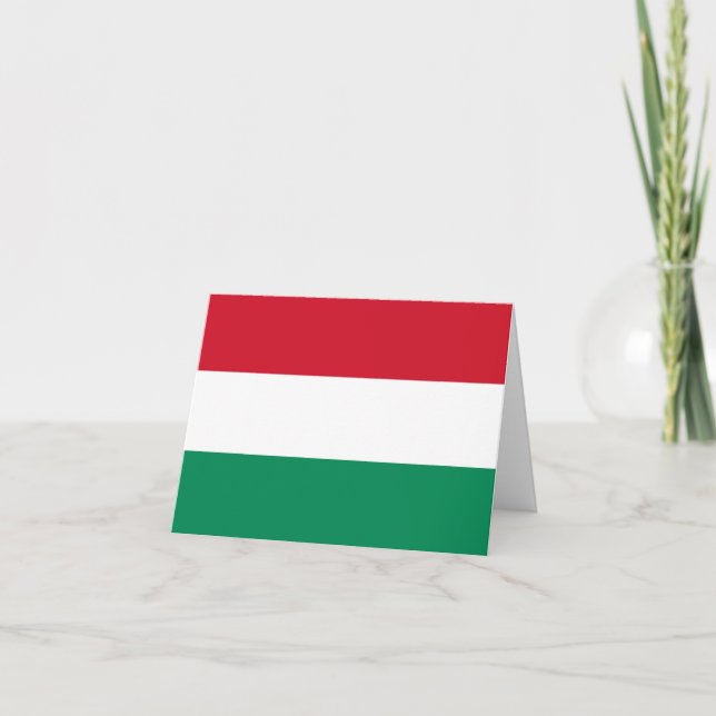 Hungary (Hungarian) Flag Card (Front)