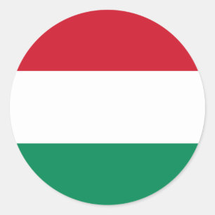 Hungary (Hungarian) Flag Classic Round Sticker