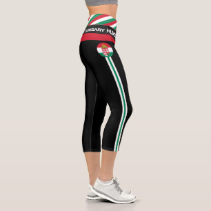 Hungary & Hungarian Flag fashion, Fitness, Sports Capri Leggings