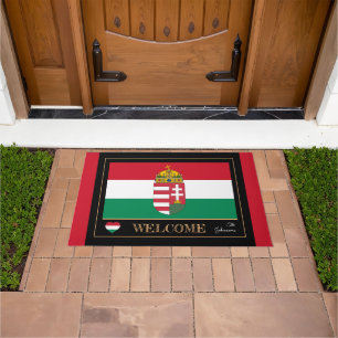Hungary & Hungarian Flag house mats/sports Welcome Doormat