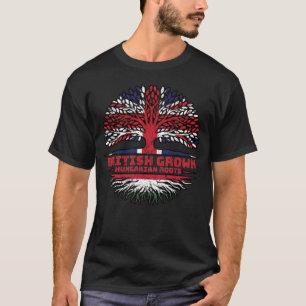 Hungary Hungarian Uk United Kingdom British Tree T-Shirt