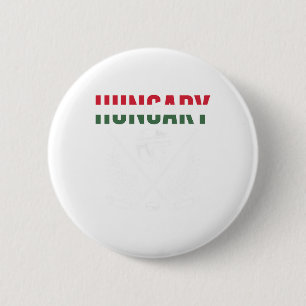 Hungary Ice Hockey Fans Jersey Support Hungarian H 2 Inch Round Button