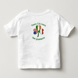 Hungary Ireland USA Shamrock Flag Personalized Toddler T-shirt