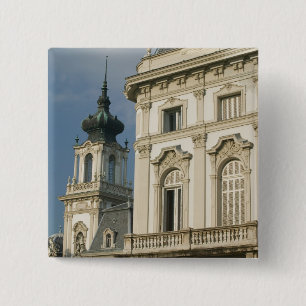 HUNGARY, Lake Balaton Region, KESZTHELY: 2 Inch Square Button