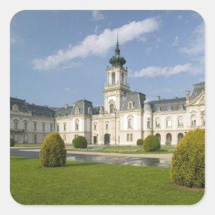 HUNGARY, Lake Balaton Region, KESZTHELY: 2 Square Sticker
