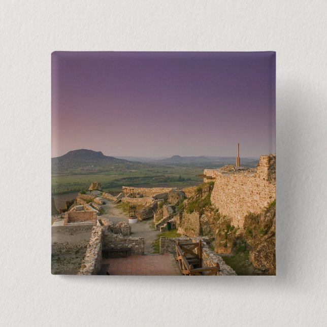 HUNGARY, Lake Balaton Region, SZIGLIGET: 2 Inch Square Button (Front)