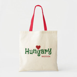 Hungary Love custom name tote bags