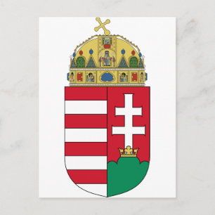 Hungary Official Coat Of Arms Heraldry Symbol Postcard