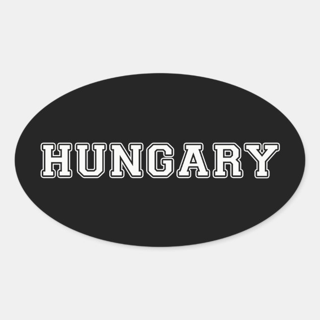 Hungary Oval Sticker (Front)