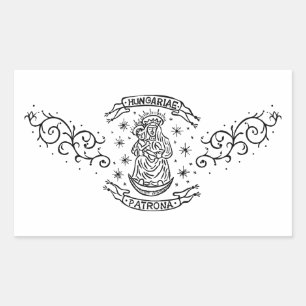 hungary religious motif medieval virgin mary jesus sticker