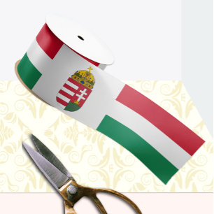 Hungary Ribbon, Emblem, patriotic, Hungarian Flag Satin Ribbon