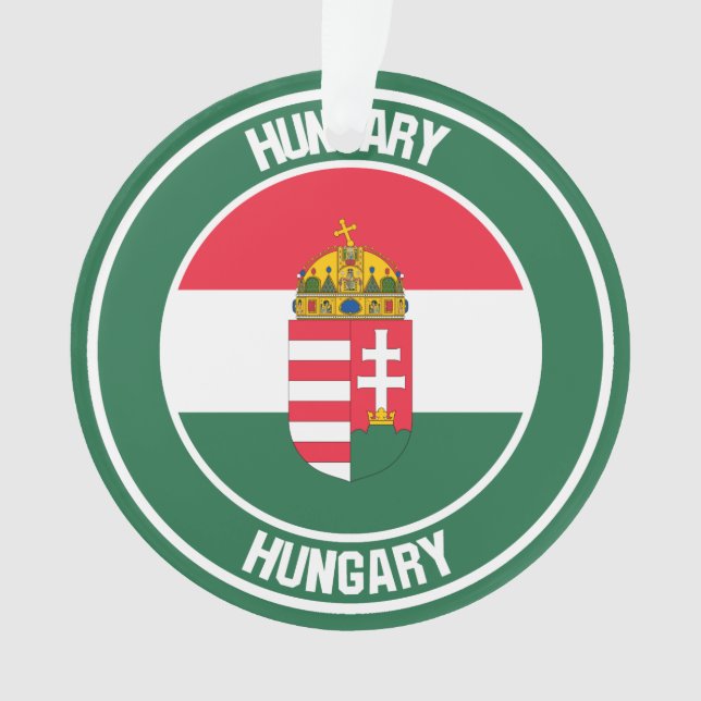 Hungary Round Emblem Ornament (Front)