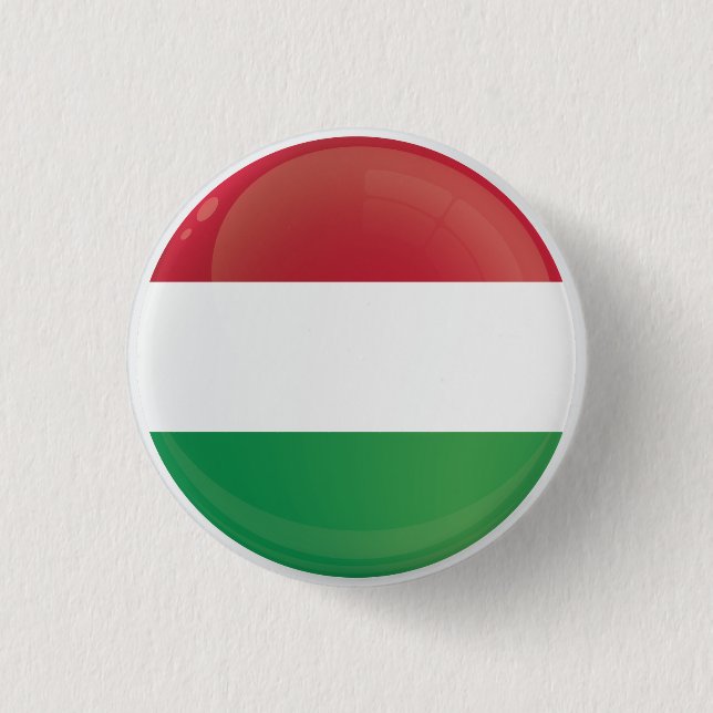 Hungary  Round Icon Flag 1 Inch Round Button (Front)