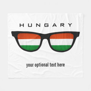 Hungary Shades custom text & colour fleece blanket