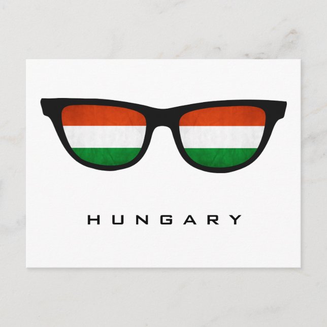 Hungary Shades custom text & colour postcard (Front)
