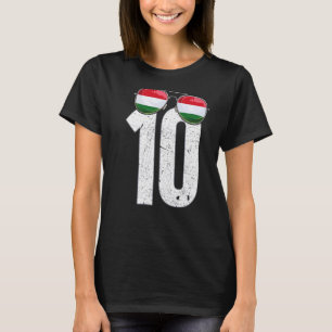 Hungary Soccer Player Number 10 Hungarian Flag T-Shirt
