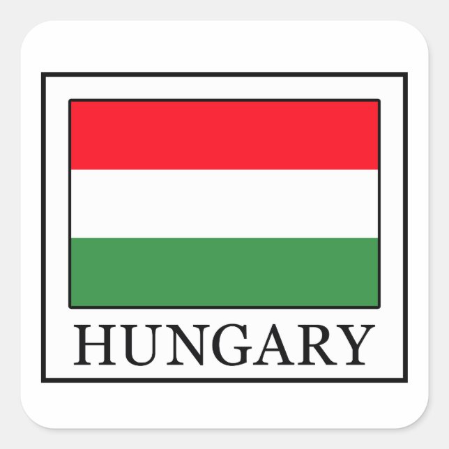 Hungary Square Sticker (Front)