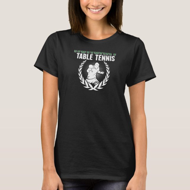 Hungary Table Tennis   Hungarian Ping Pong Support T-Shirt (Front)