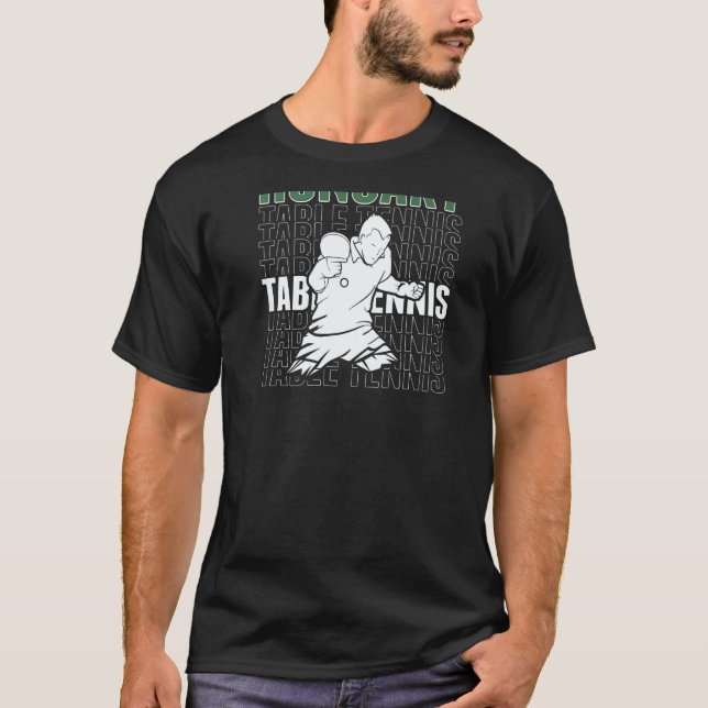 Hungary Table Tennis  Support Hungarian Ping Pong  T-Shirt (Front)