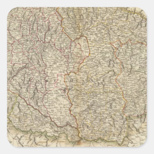 Hungary, Transylvania, Croatia Square Sticker