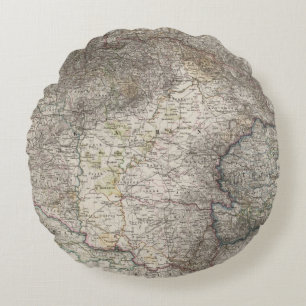 Hungary, Transylvania, Slavonia, Croatia Round Pillow