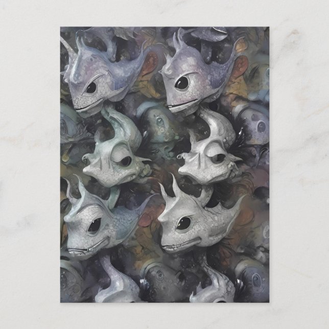 Hunger Lurks in the Still Waters of Leisure Postcard (Front)