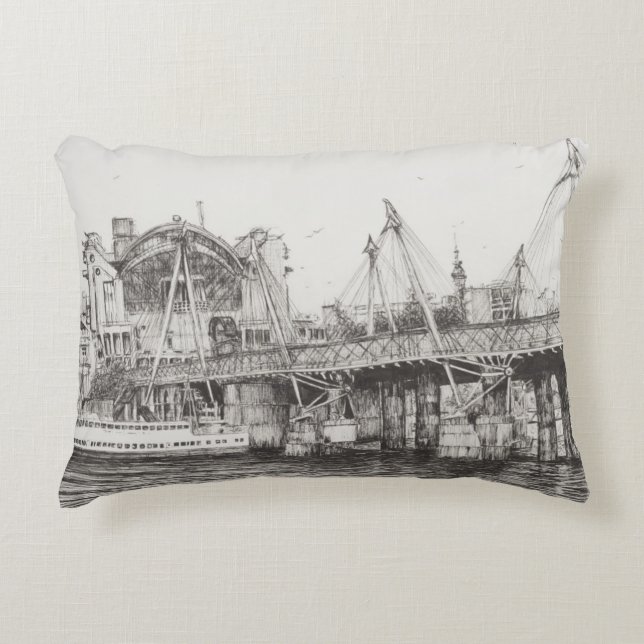 Hungerford Bridge London 30/10/2006 Accent Pillow (Front)