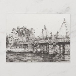 Hungerford Bridge London 30/10/2006 Postcard