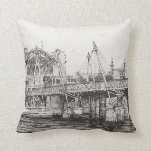 Hungerford Bridge London 30/10/2006 Throw Pillow