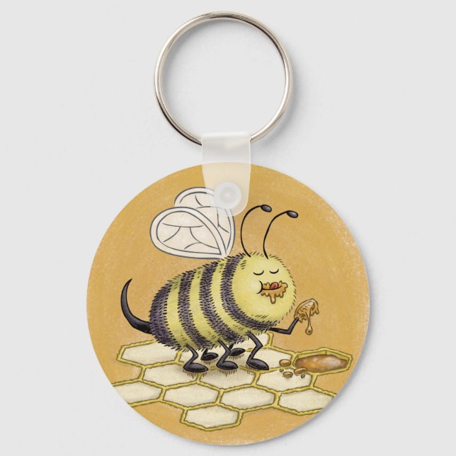 Hungry Bee Keychain (Front)