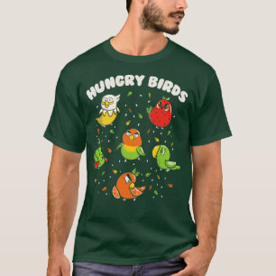 Hungry Birds Fruit Parrots by Tobe Fonseca T-Shirt