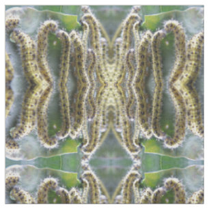 Hungry Cabbage White Caterpillars Patterned Animal Fabric