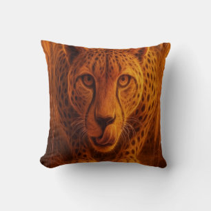 Hungry Cheetah Throw Pillow