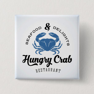 Hungry Crab Restaurant Poster 2 Inch Square Button