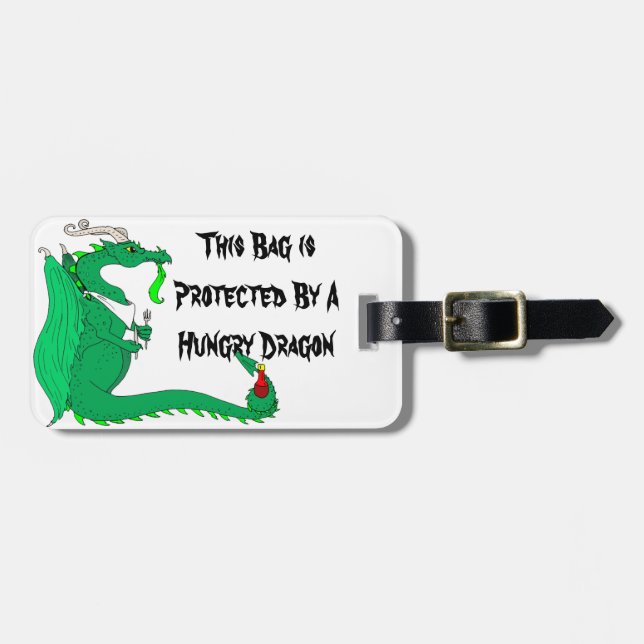 Hungry Dragon Luggage Tag (Front Horizontal)