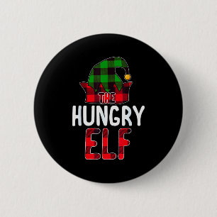 Hungry Elf Matching Family Group Christmas Party P 2 Inch Round Button