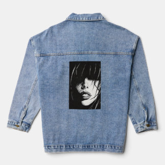 Hungry Eyes in Ink Denim Jacket
