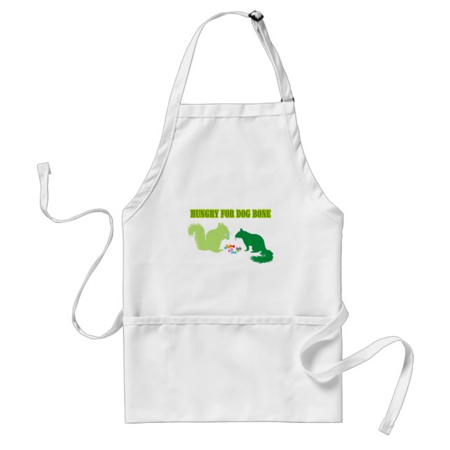 Hungry for Dog Bone-Squirrel Standard Apron (Front)
