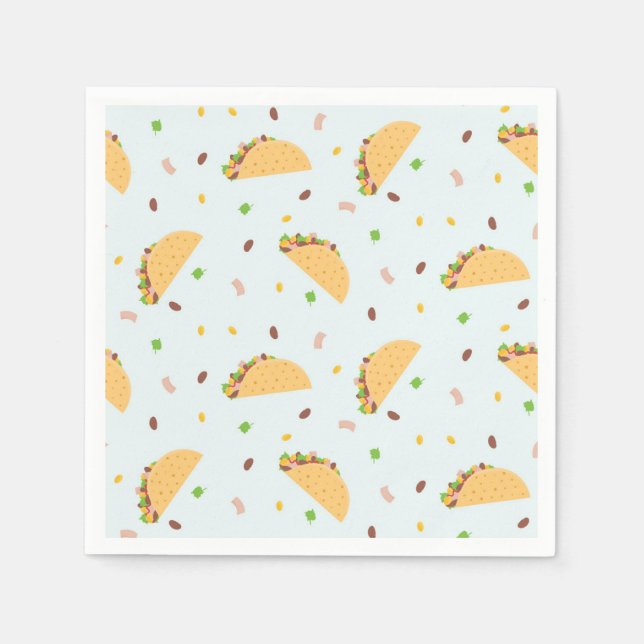 Hungry For Tacos Pattern Napkin (Front)