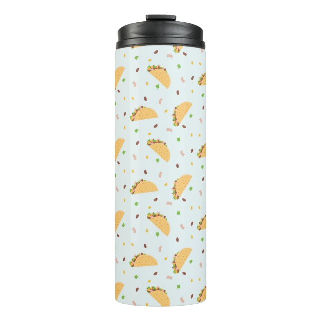 Hungry For Tacos Pattern Thermal Tumbler (Front)