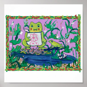 Hungry frogs poster
