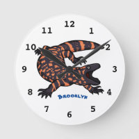 Hungry gila monster lizard cartoon illustration