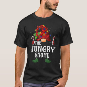 Hungry Gnome Buffalo Plaid Matching Family Christm T-Shirt